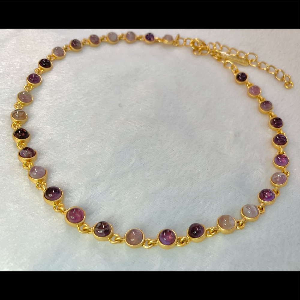 Oscar de la Renta Purple Crystal Necklace